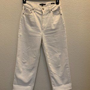 Modern American Savannah High Waist Crop Wide Leg Jeans (Whiteout)
